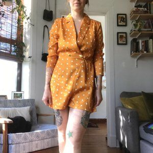 Unique 21 Tuxedo Romper In Polka Dot